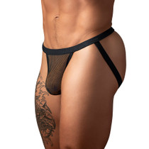 Male Power Fishnet 2.0 Jock Black L/XL