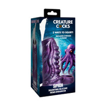 Creature Cocks Tentacle Squirting Silicone Penis Enhancer Purple