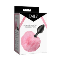 Tailz Fluffy Bunny Tail Silicone Plug Pink