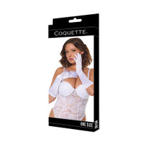 Coquette Gloves White O/S