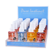 Pure Instinct Pheromone Hair & Body Mist 21-Piece Acrylic Display Bundle with Testers