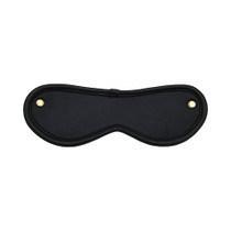 Rouge Leather Blindfold Black with Gold Accessories