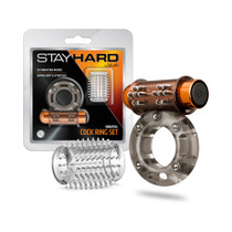 Stay Hard Vibrating Cock Ring Set with Sleeve