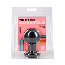 The Classic Round Butt Plug Black Large
