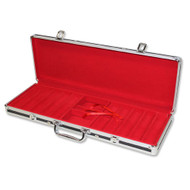 500 Chip Black Poker Chip Case with Red Interior