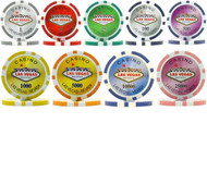 LAS VEGAS CASINO 15gm LASER CLAY Poker Chip Sample Set - 9 Different Chips!