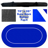 PORTABLE Texas Holdem Neoprene Rubber Poker Table Layout
