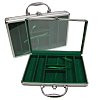 ALUMINUM 200 POKER CHIP CASE WITH ACRYLIC CLEAR TOP