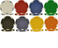 5-Spot Dual Color Poker Chip Sample Set - 8 New Chips!