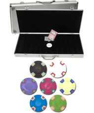 Double Trapezoid Blank 10gm 500 Chip Clay Poker Set W/aluminunum Case - Choose Chips