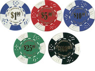 Landmark Casino Crowns Poker Chip Sample Set - 5 New Chips!