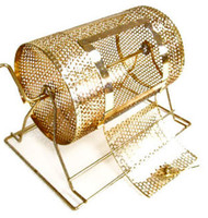 Deluxe Medium Size Brass Raffle Drum - Fits up to 5,000 Tickets!