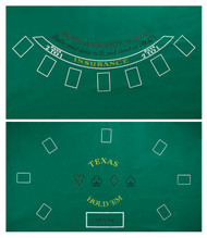 Double Sided Blackjack and Texas Holdem Full Size Poker Felt Layout - With Dealer Position!