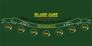 Rollout Blackjack Premium Neoprene Rubber Table Layout