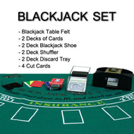 Complete All-in-One Home Style Double Deck Blackjack Set - Play Blackjack at Home!
