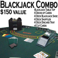 Professional Casino Style PREMIUM Blackjack Set with Table Top - Play Blackjack at Home!t - Play Blackjack Anywhere!