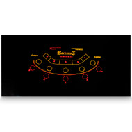 Baccarat Casino Table Black Felt Layout