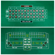 Craps and Roulette Table Felt Layout - 2 Sided