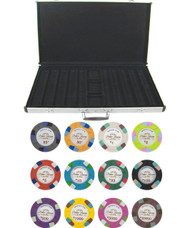 Monaco Club 13.5gm 1000 Chip Clay Poker Set with Aluminum Case - Choose Chips!