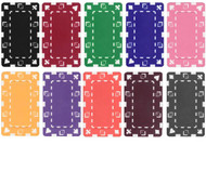 5 RECTANGULAR Poker Chip Plaques- Choose from 11 Colors!