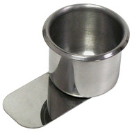 STAINLESS "SLIDE UNDER" CUP HOLDER (FOR TABLES)