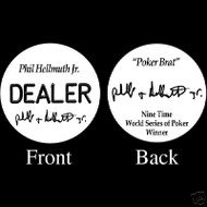 PHIL HELLMUTH JR PROFESSIONAL COLLECTOR'S DEALER BUTTON