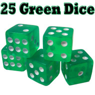 Set of 25 Translucent 19mm Dice - Choose Color!