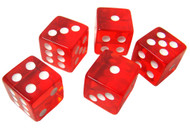 Set of 5 Translucent 19mm Dice - Choose Color!