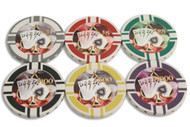 ROYAL FLUSH 13.5gm Clay Poker Chip Sample Set - 6 Different Chips!