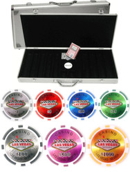 LAS VEGAS CASINO LASER 500 CHIP 14gm CLAY POKER SET - CHOOSE