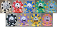 ROYAL FLUSH TWIST 8GM COMPOSITE Poker Chip Sample Set - 10 Different Chips!