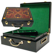 QUALITY HIGH GLOSS WOODEN 500 Chip Poker Case