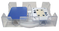 2-DECK ACRYLIC REVOLVING PLAYING CARD HOLDER