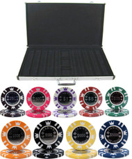 CASINO CROWN COIN 15gm 1000 Chip Poker Set with Aluminum Case