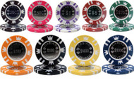 25 CASINO CROWN COIN INLAY 15gm Poker Chips - CHOOSE