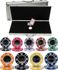 CASINO CROWN COIN 15gm 500 Chip Poker Set with Aluminum Case