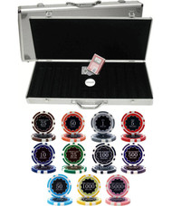 ECLIPSE 14gm CLAY 500 Chip Poker Set with Aluminum Case - Choose