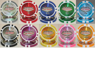 LAS VEGAS CASINO LASER 14gm CLAY POKER CHIP Sample Set - 10 Different Chips!