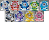 TOURNAMENT PRO 11.5gm Poker Chip Sample Set - 10 Different Chips!