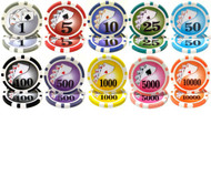 YIN YANG 13.5gm CLAY Poker Chip Sample Set - 10 Different Chips!