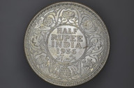 India - 1936 - Half Rupee - Calcutta - KM522 - (OM-A1254)