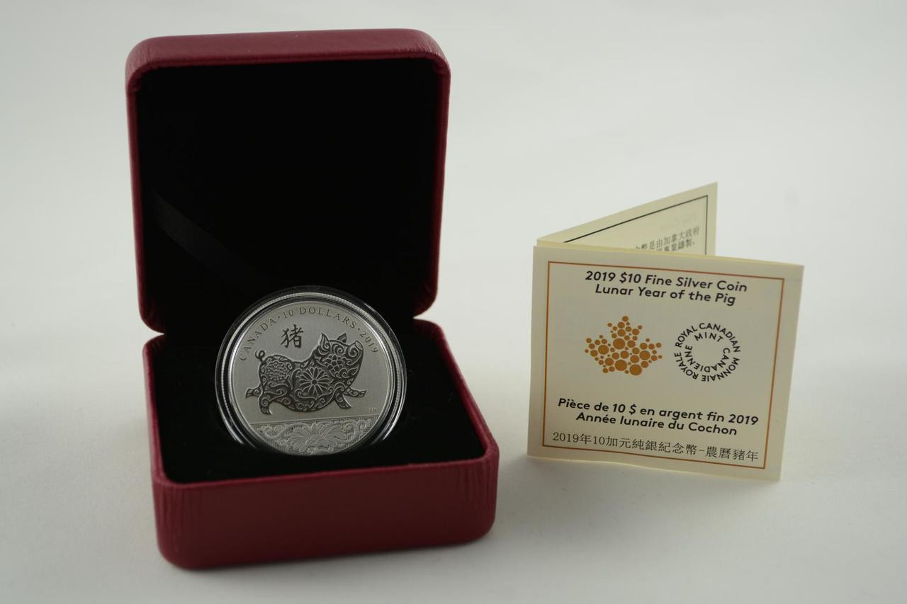 Canada - 2019 - $10 Silver Proof Coin - Lunar Year Of the Pig 