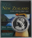New Zealand - 2005 - $5 Silver Proof Coin - Fiordland Penguin