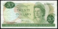New Zealand - $20 Star Note - Hardie 'Type 1' - YJ382279* Good Very Fine