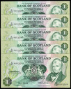 Scotland - One Pound - 5 Consecutive - D/87 0213506 - D/87 0213510 - P111f - aUnc