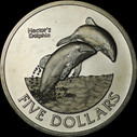 New Zealand - 2002 - Five Dollars - Hector's Dolphin - KM145