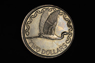New Zealand - 1990 - Two Dollars - Error - Struck Off Centre - KM79 (OM-A2105)