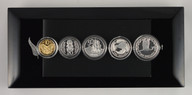 New Zealand - 2012 - Silver Proof Coin Set - 10c To $2 [With Gold 10c]