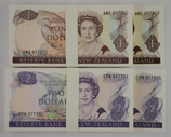 New Zealand - $1 & $2 - Bundle x100 Matching Serial Banknotes - Brash - Final Prefixes