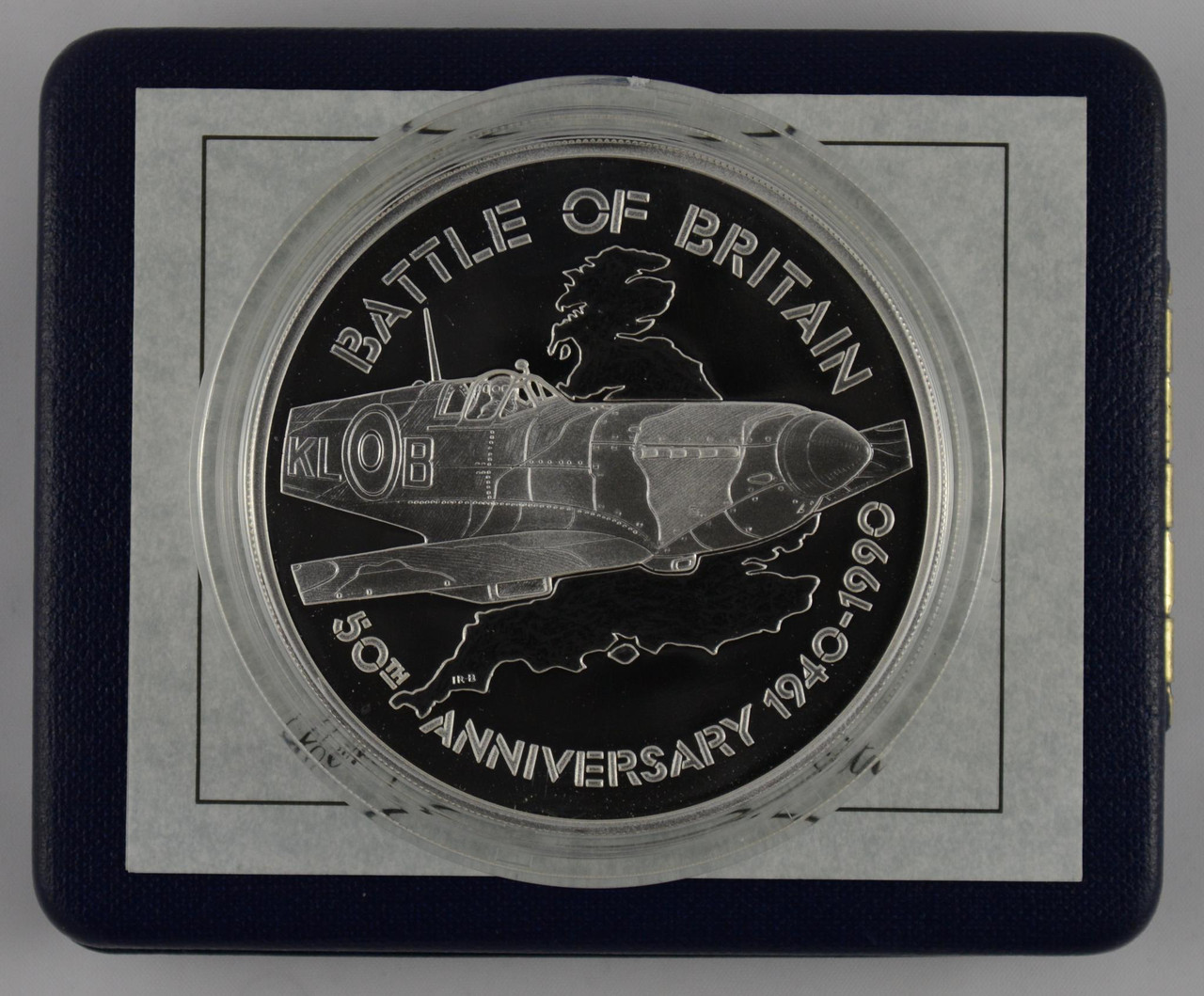 Jersey 1990 5oz Silver Five Pound Proof Coin Battle Of Britain